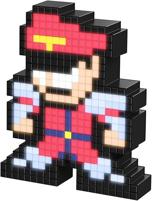 PDP "878-033-NA-BISON"Pixel Pals-Streen Fighter Bison, Red/Blue, 8.8 x 11.2 x 15.9 cm