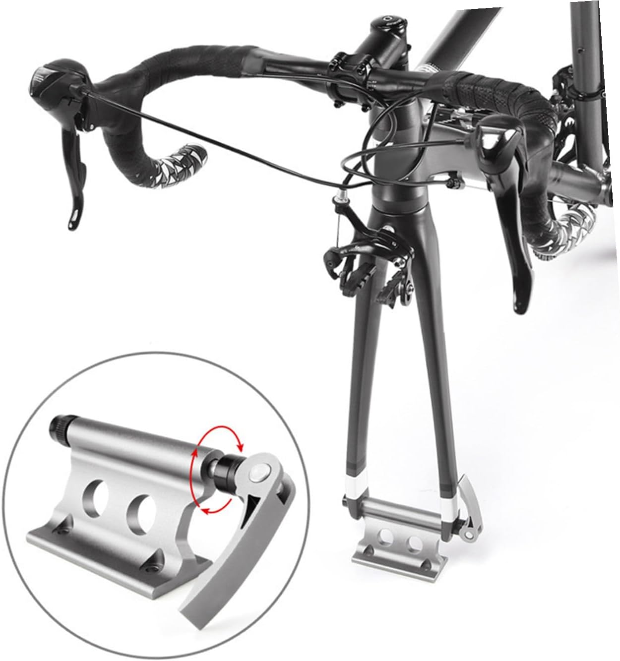 2pcs Bike Fork Holder Front Wheel Fork Fixer for Cars and Suvs Quick Release Mount Bracket Easy Install Bicycle Stand for Storage and Transportation