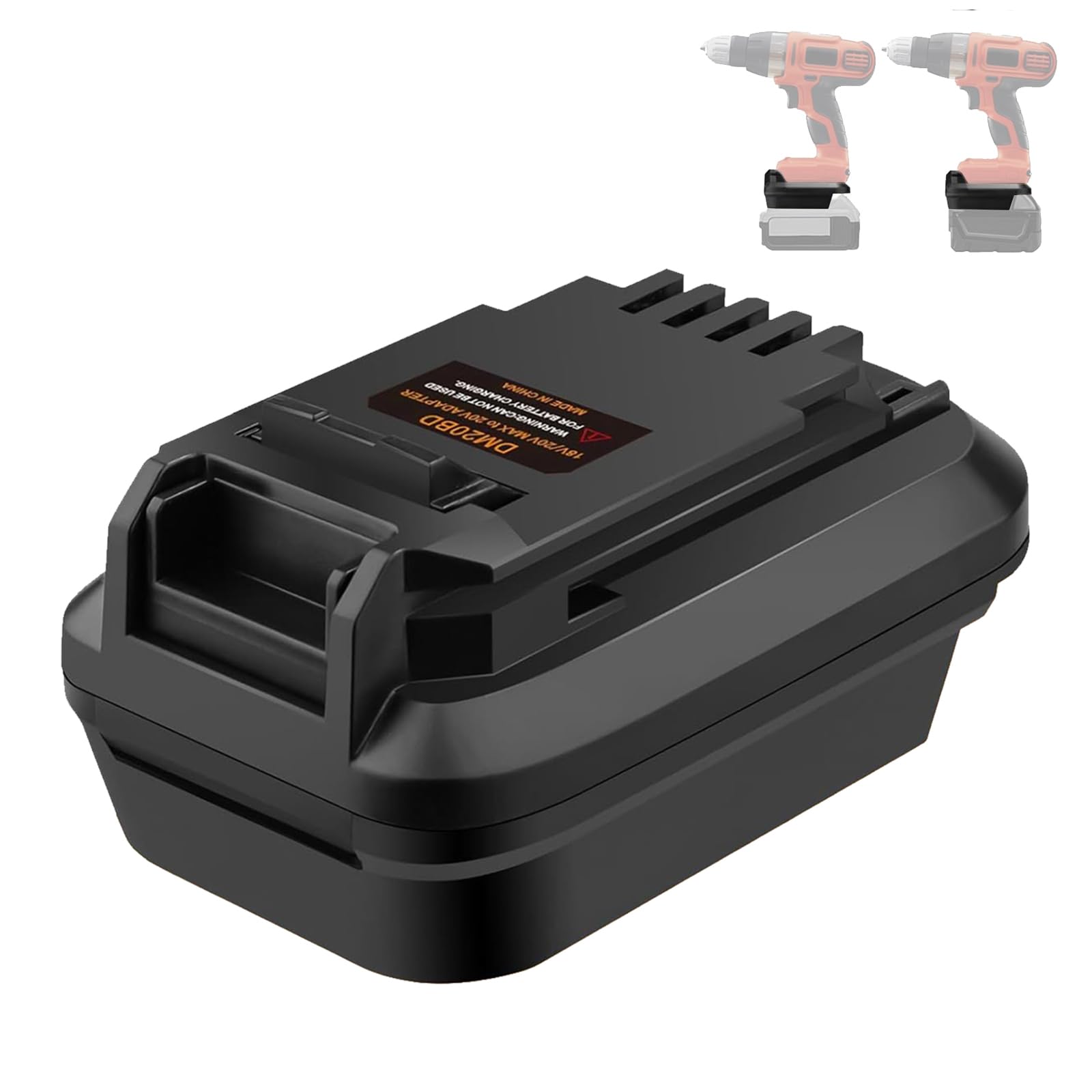 SDAZGVRK Battery Adapter for Dewalt to for Black+Decker,Converts for DW 20V & for MIL 18V Li-ion Battery to Work for Black+Decker 20V Power Tools (Batteries not Included)