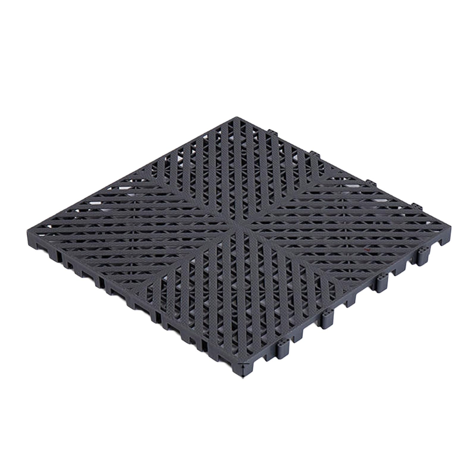 PVC Modular Interlocking Floor Tiles, Heavy Duty Garage Floor Mat 40x40x2.5CM Splicing Floor Drainage Tiles for Deck Patio Garage Balcony Bathroom Wet Area(Gray,40x40x2.5CM-20piece)