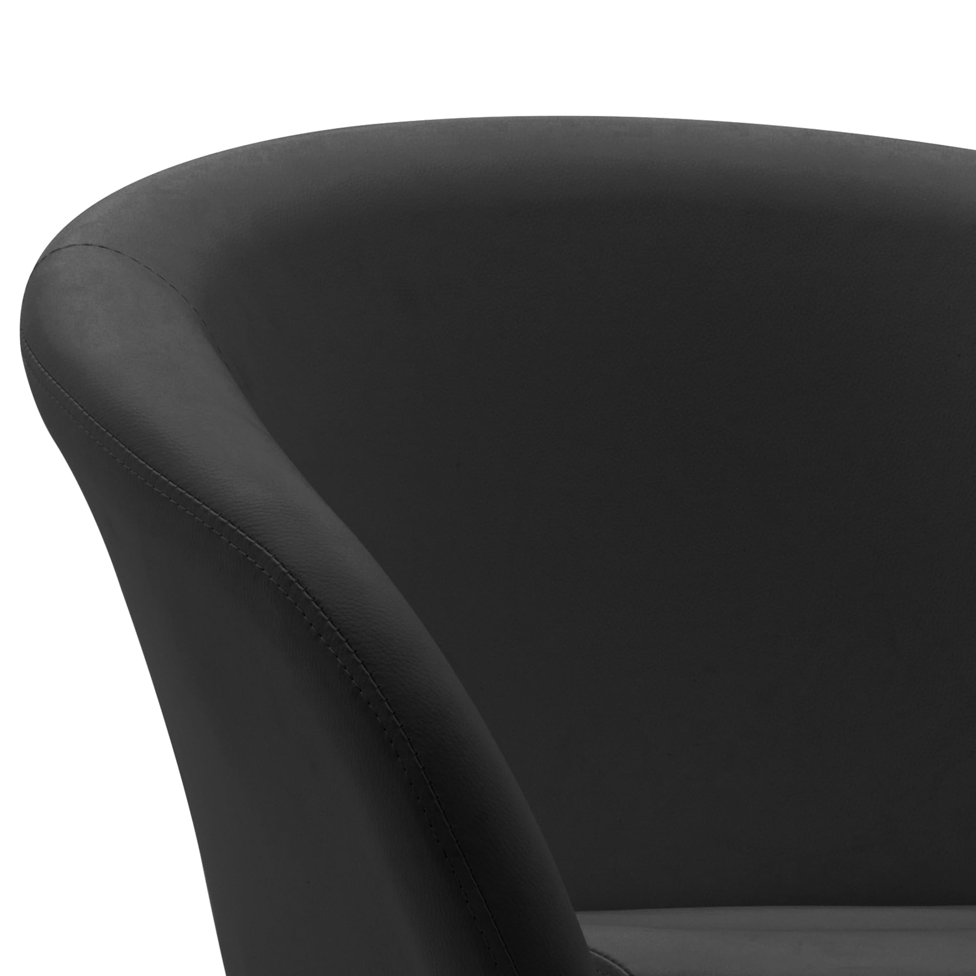 Duhome Sillon Lounge Club Cuero sintético Silla butaca Ajuste de Altura Giratorio seleccion de Color 440, Color:Negro, Material:Cuero Artificial