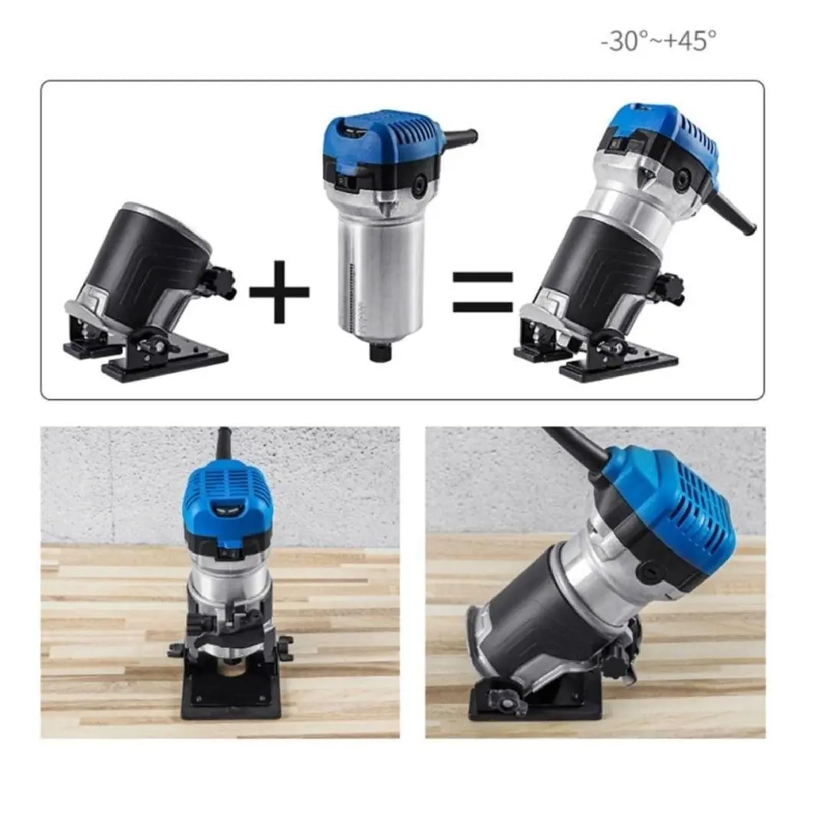 Aspirateur de Poussière, Cache-poussière for base de défonceuse, base de fraiseuse à bois, support de fraiseuse, outils de travail du bois for défonceuse(Adjustable)