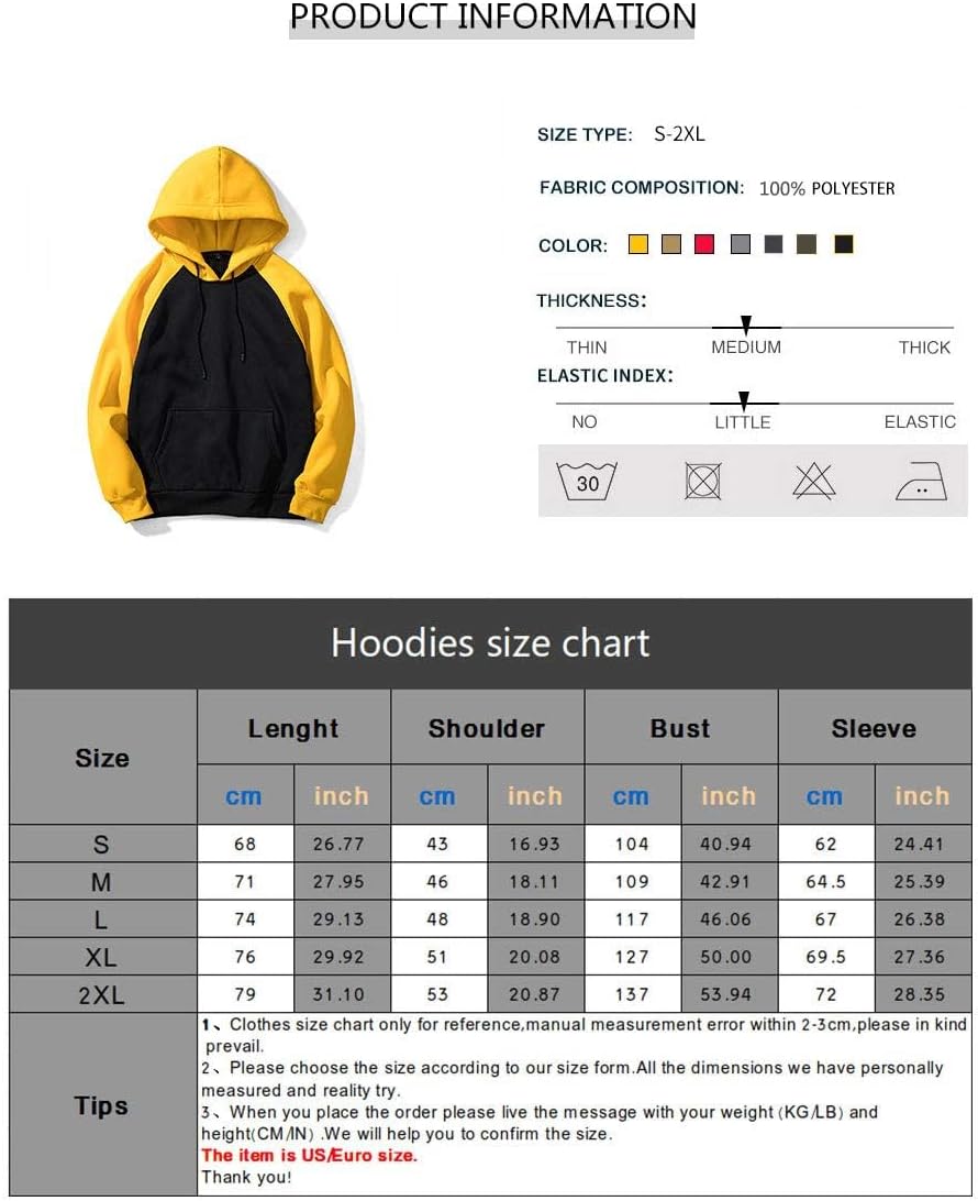 LBL Leading the Better Life Men's Solid Pullover Hoodies Sports Soft Blend Fleece Hooded Sweatshirts with Kangaroo Pocket - Image 4