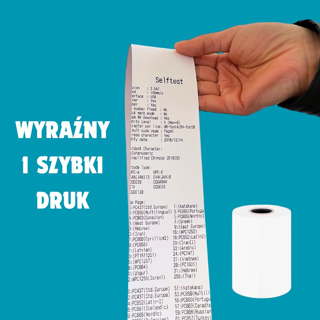 Double Dragon 2-warstwowe rolki papieru 57 mm x 40 mm bez węgla, nietermiczne, do kuchennych i igłowych drukarek, kas fiskalnych, kalkulatorów drukujących, drukarek paragonowych – opakowanie 400 rolek
