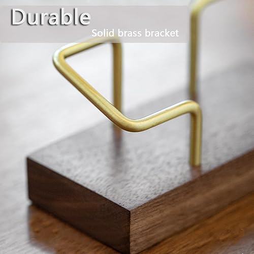 Miniatura 5 de Soporte de madera para tarjetas de visita de escritorio Soporte de exhibición de tarjetas de visita de escritorio Soporte para mesa de oficina Negro