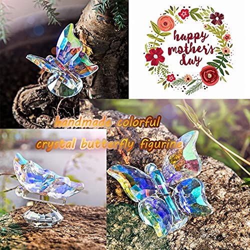 H&D HYALINE & DORA Colorful Crystal Butterfly Collection Figurines Glass Animals Table Decor Paperweight