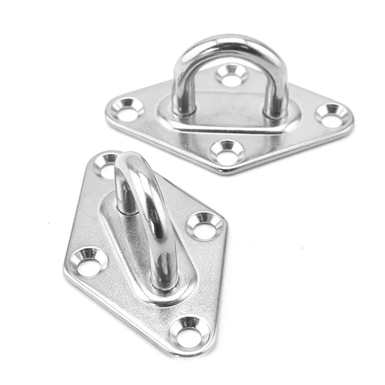 Vnakrny Eye Pate 16Pcs Diamond-Shaped 304 Stainless Steel M8 Hook U-Shaped Hook Base Ceiling Fans/Sandbags/Hammocks/Leisure Sofa Fixed Hook 80mm(M8)