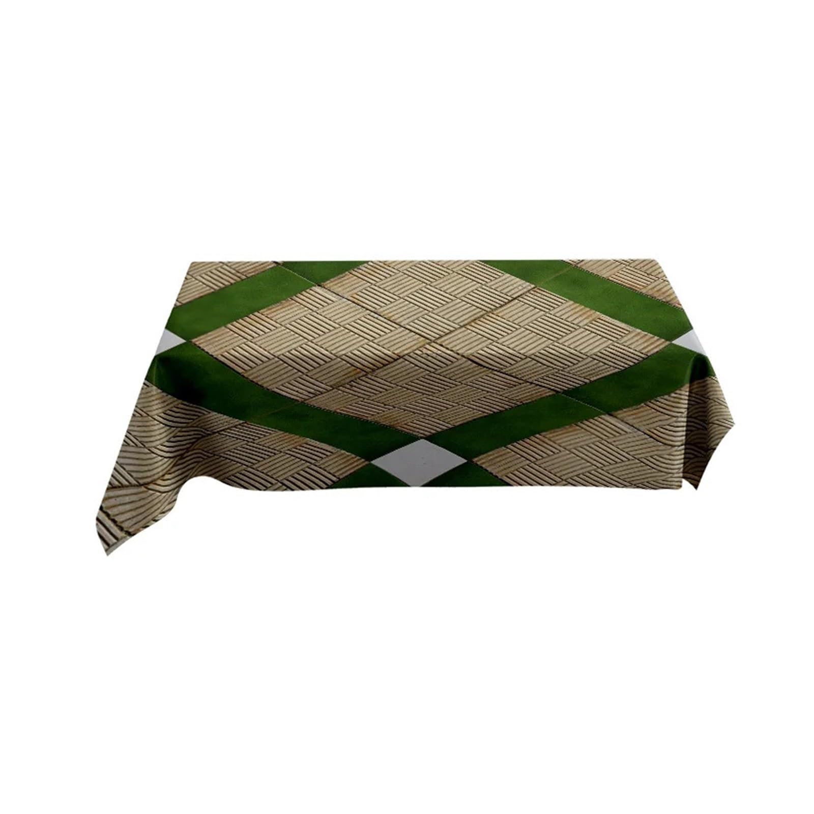 FonHNDG Striped Tablecloth Modern Geometric Tablecloth Green Striped Design For Dining Room Decoration Printed Home Textiles(160X240CM)