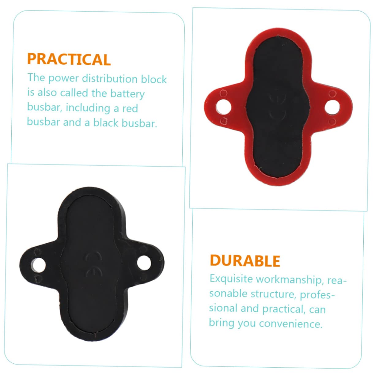 Lurrose 3 Set Barra Bus Terminal Per Auto Furgoni E Yacht Connettore Doppio Per Batteria Resistente E Facile Installare 2 Pezzi*3