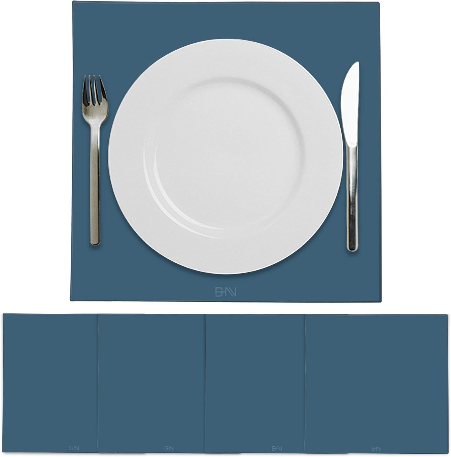 BHNV Square Placemats FlatLay Silicone Placemats for