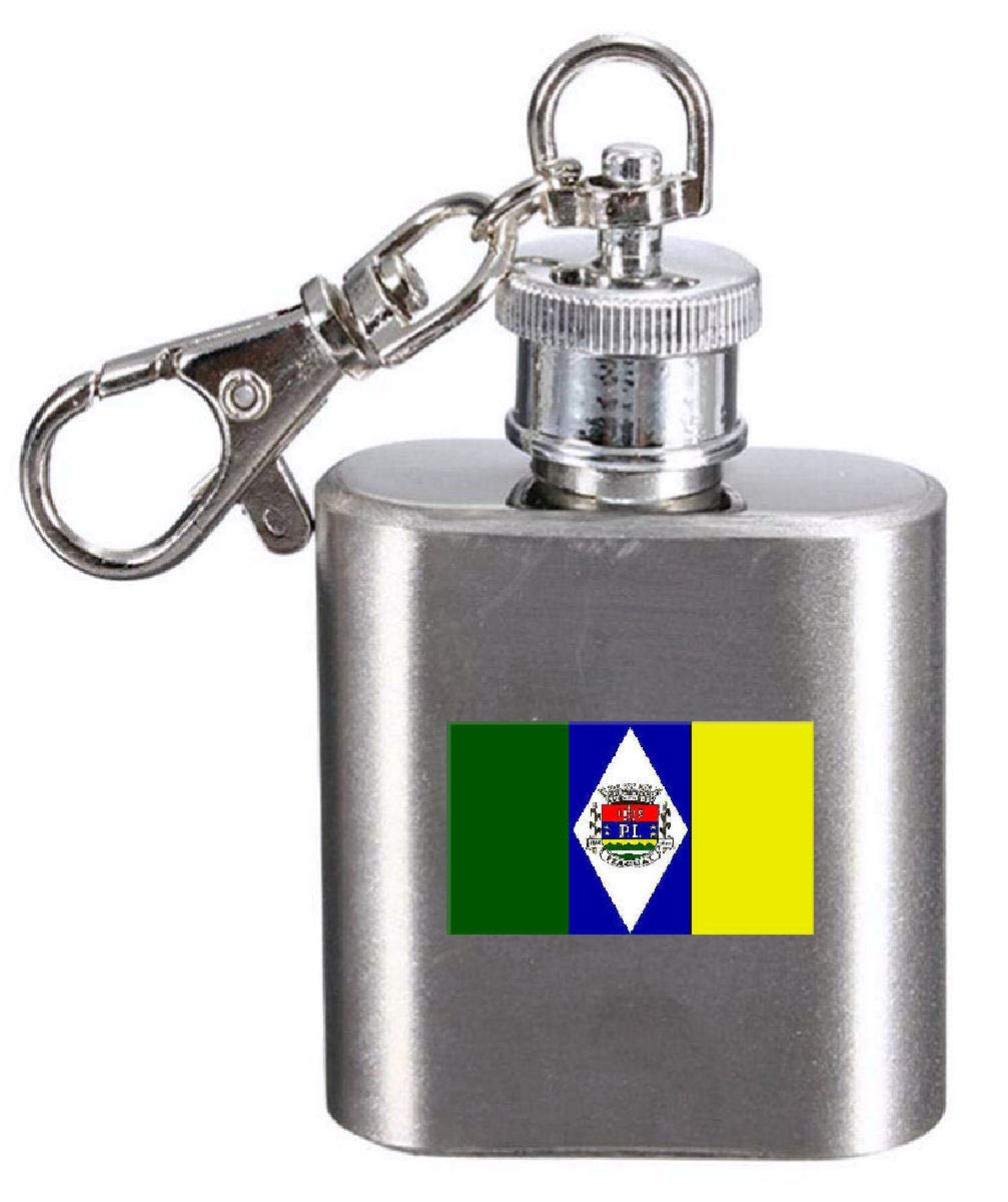 Flasque porte-clés Itaguaí Rio de Janeiro en acier gravé pour homme
