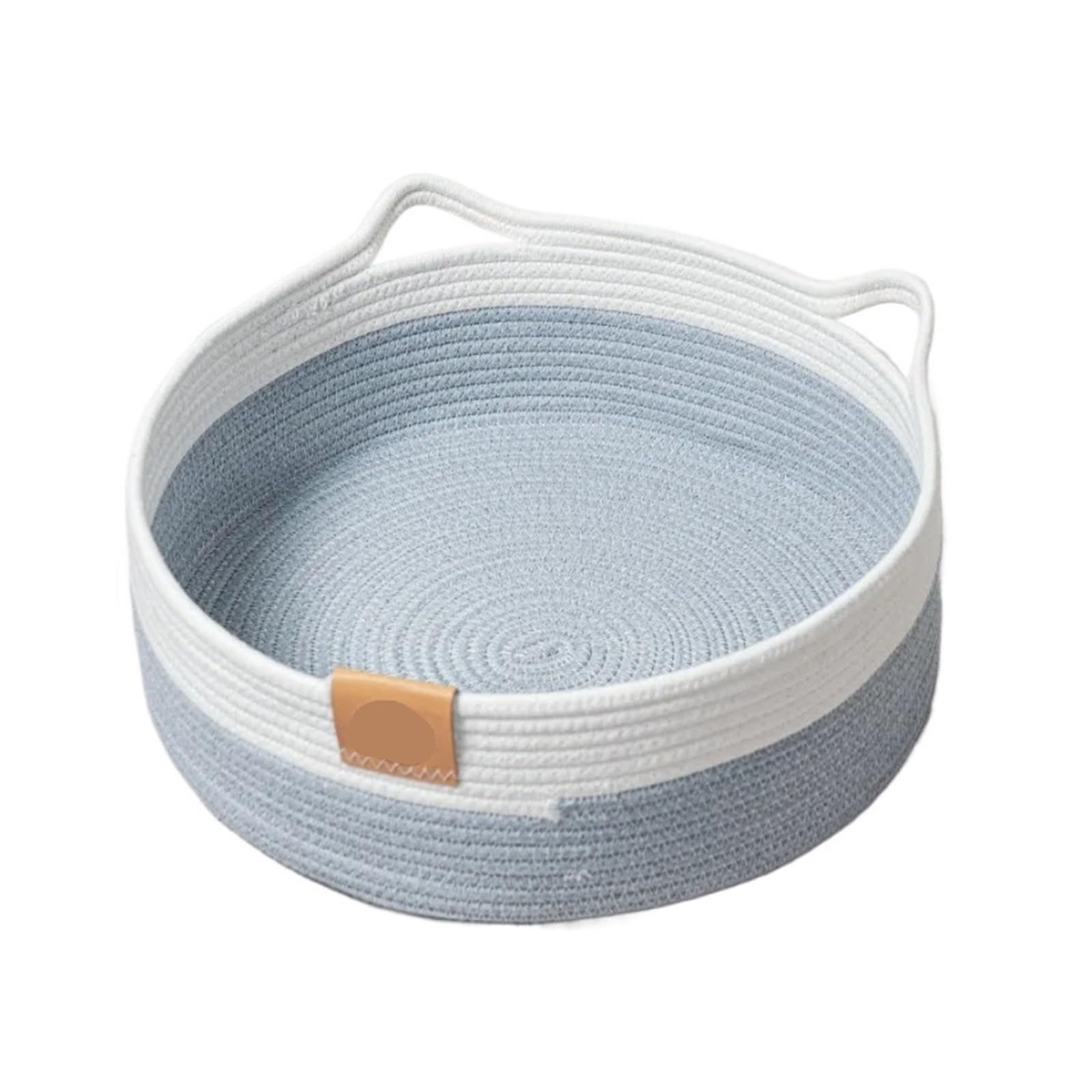 Nid de chat tissé bleu panier respirant chambre 40cm lit chat