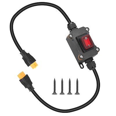 12V Inline Power Switch, daitoku 14AWG XT60 to XT60 Cable Wiring Switch 12V-24V Toggle Inline Switches for Solar Panels Motorcycles Campers RVs