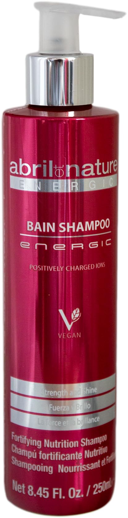 abril et nature - Energic Professional Hair Shampoo - For Hair Needing Nutrition - Prevents Frizz and Eliminates Static Electricity - Hydrates and Repairs - Positive Ion Charge - 250 ml