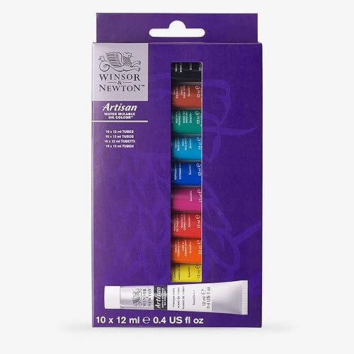 Miniatura 2 de Winsor & Newton Artisan - Pintura al óleo mezclable al agua, tubos de 0.4 onzas (0.4 fl oz), juego de 10