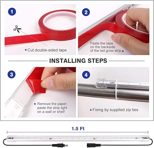 Plant Grow Light 6 Packs T5 Samsung＆Full Spectrum 3500K 6500K＆Red Led With Auto Cycle Timer 3/6/12Hours Dual Channel 4 Brightness Level Growing Lamp For Indoor Plants From Seeding To Harvest #TOP4