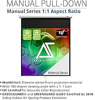 Vista 2 de Akia Screens Pantalla de proyector de 125 pulgadas Manual desplegable B 1:1 8K 4K HD 3D Montaje en pared de techo Pantalla de proyección portátil