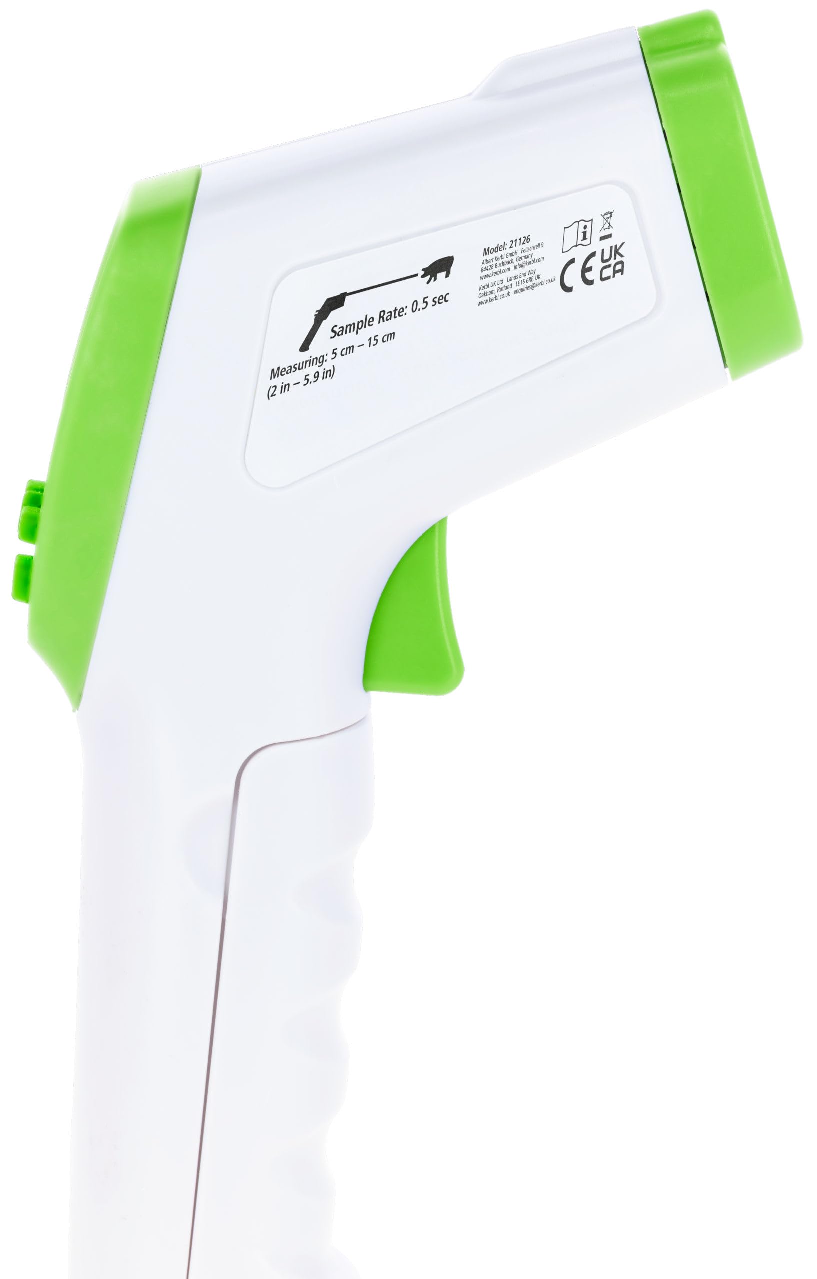 Kerbl Infrarot-Thermometer, Digital-Thermometer, 142g, 3 Modi für Mensch, Tier und Objekte, berührungslos, ideal für Reihenmessungen