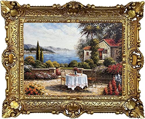 Tableau mural avec cadre baroque de prestige Mantiburi 56 x 46 cm pour décoration chic