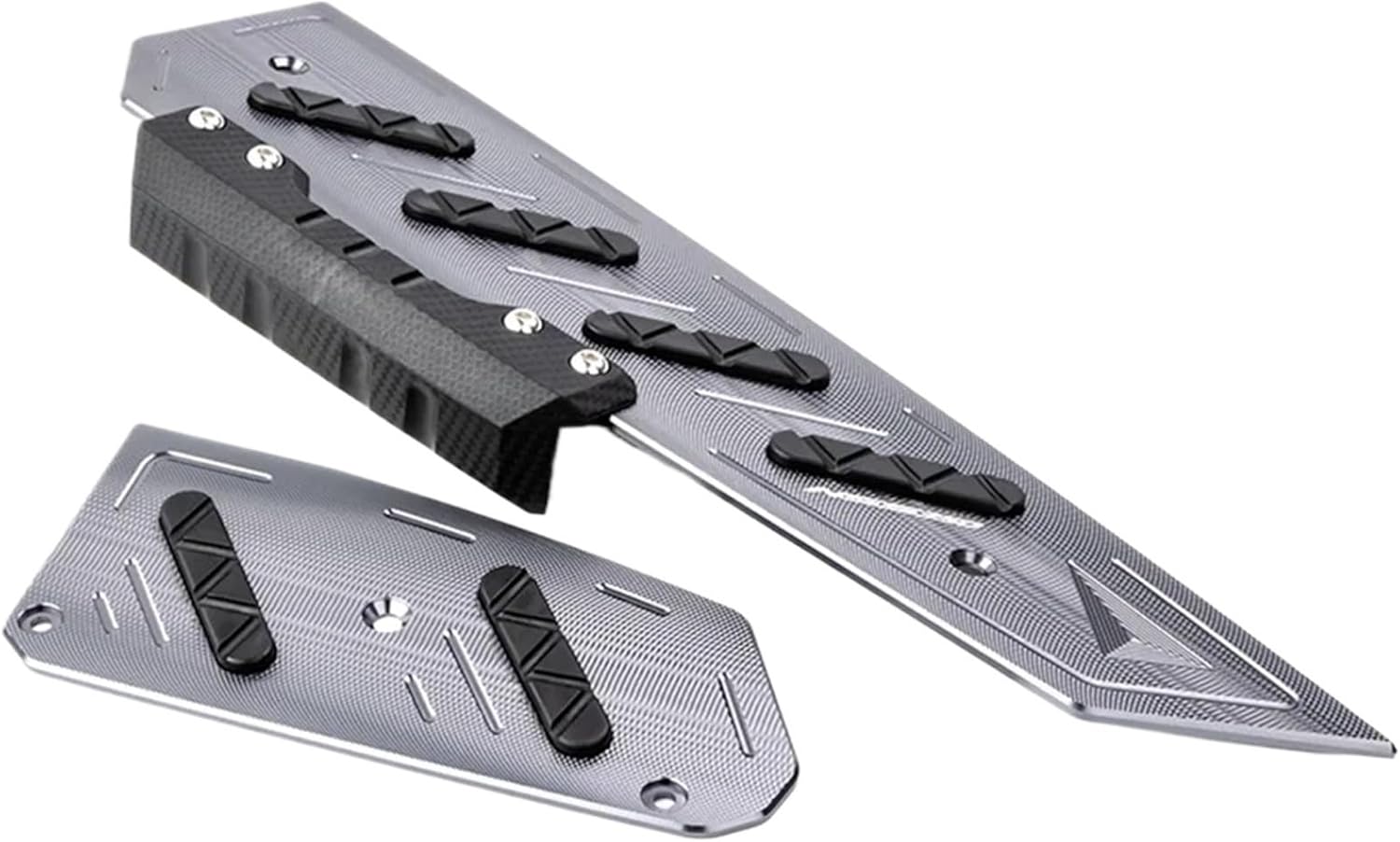 Compatible for Honda Motorcycle Footrest Footboard Step Footpad Pedal Plate Fit Forza350 NSS350 2018-2024(Black)