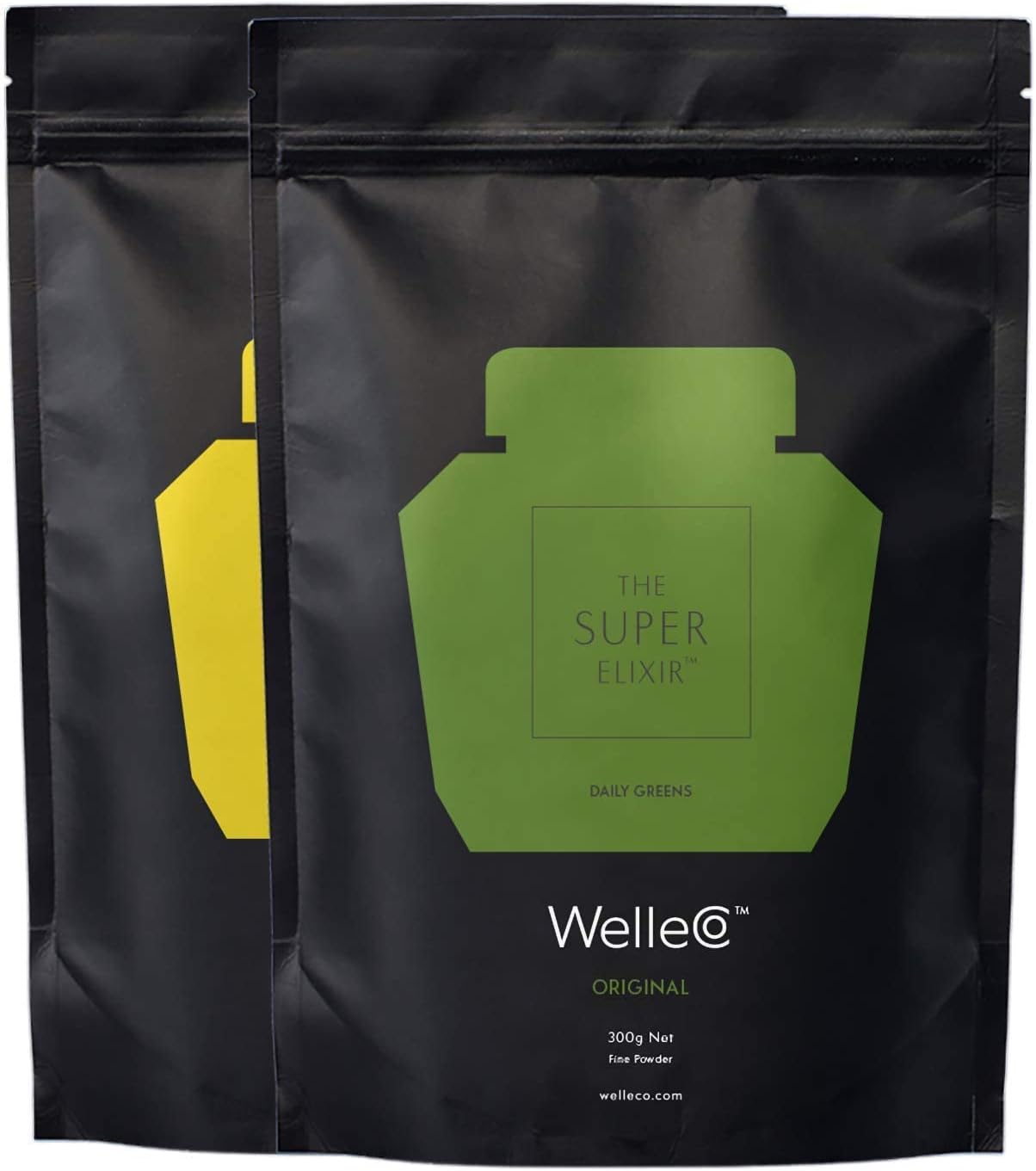 WelleCo Super Elixir Pineapple Lime and Lemon Ginger Duo, Supports Gut Health, Immunity, Energy and Healthy Skin, Hair & Nails