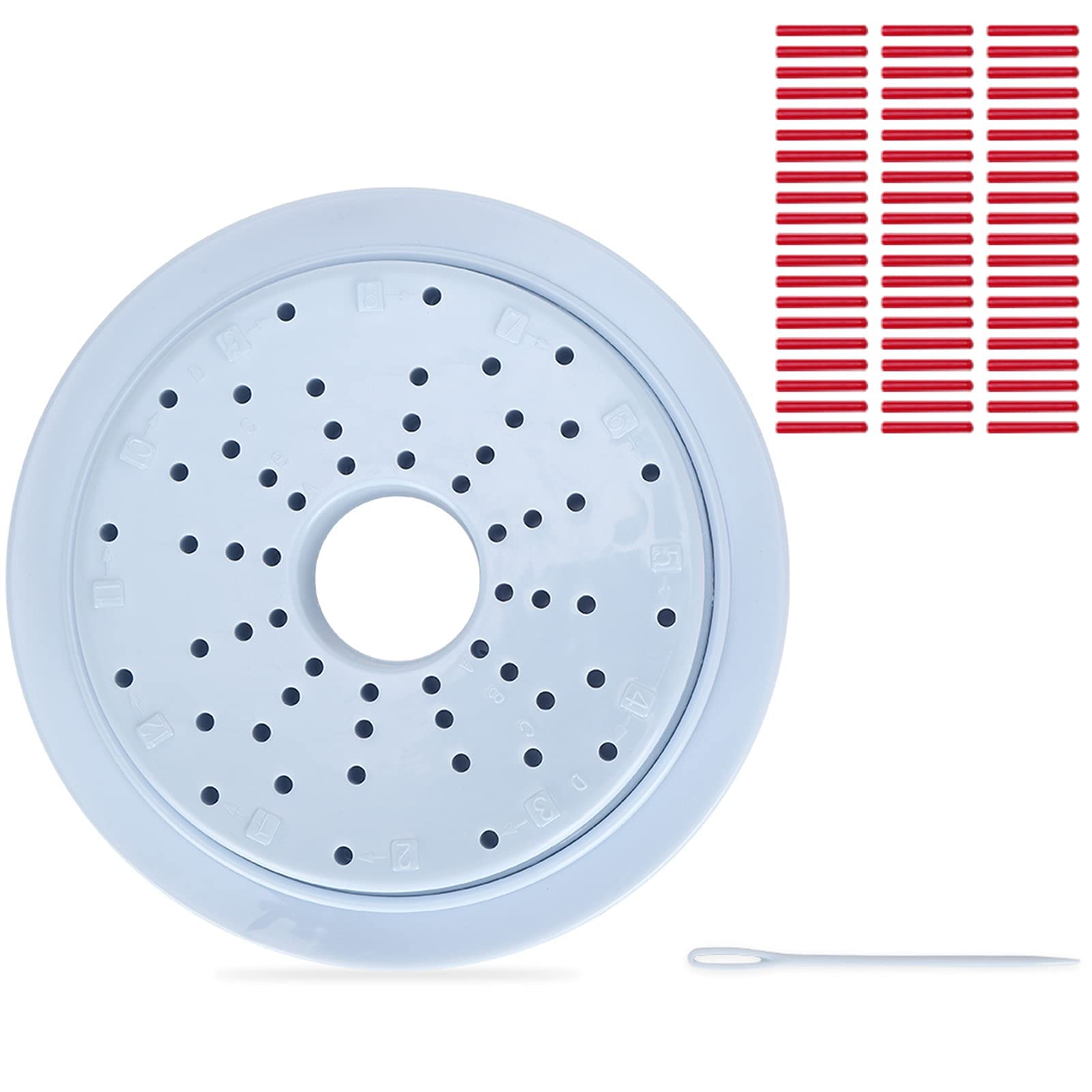 Agatige DIY Round Knitting, Flower Knitting Loom Plastic Flower Loom Weaving Tool for Knitting Bags Scarf Shawl DIY Wool Crafts