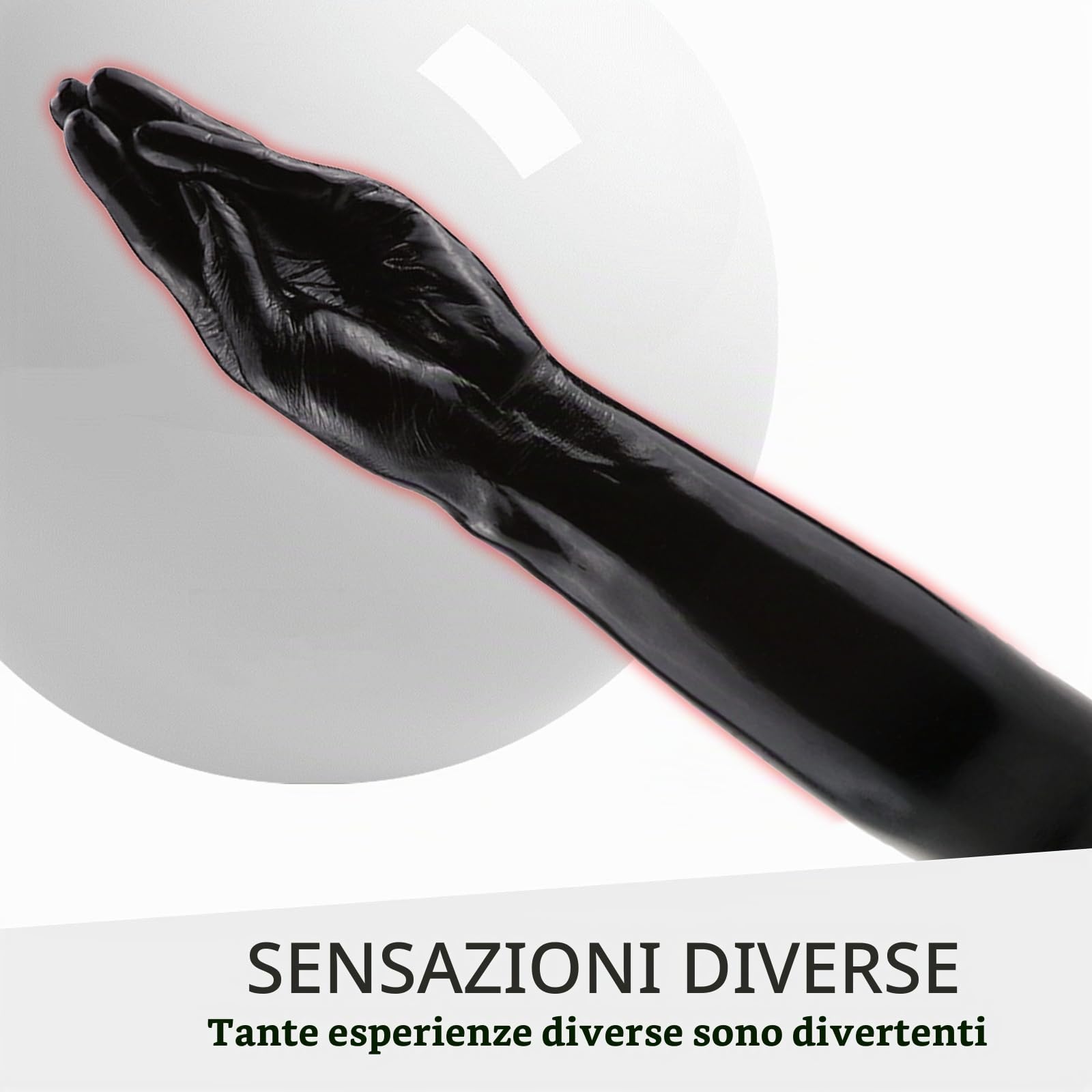BDSMJOY Dildo anale extra large Φ 7,5 cm, plug anale gigante XXL con ventosa, giocattoli anali, giocattoli sessuali da fisting, giocattoli sessuali erotici per donne e uomini estremi (Nero)