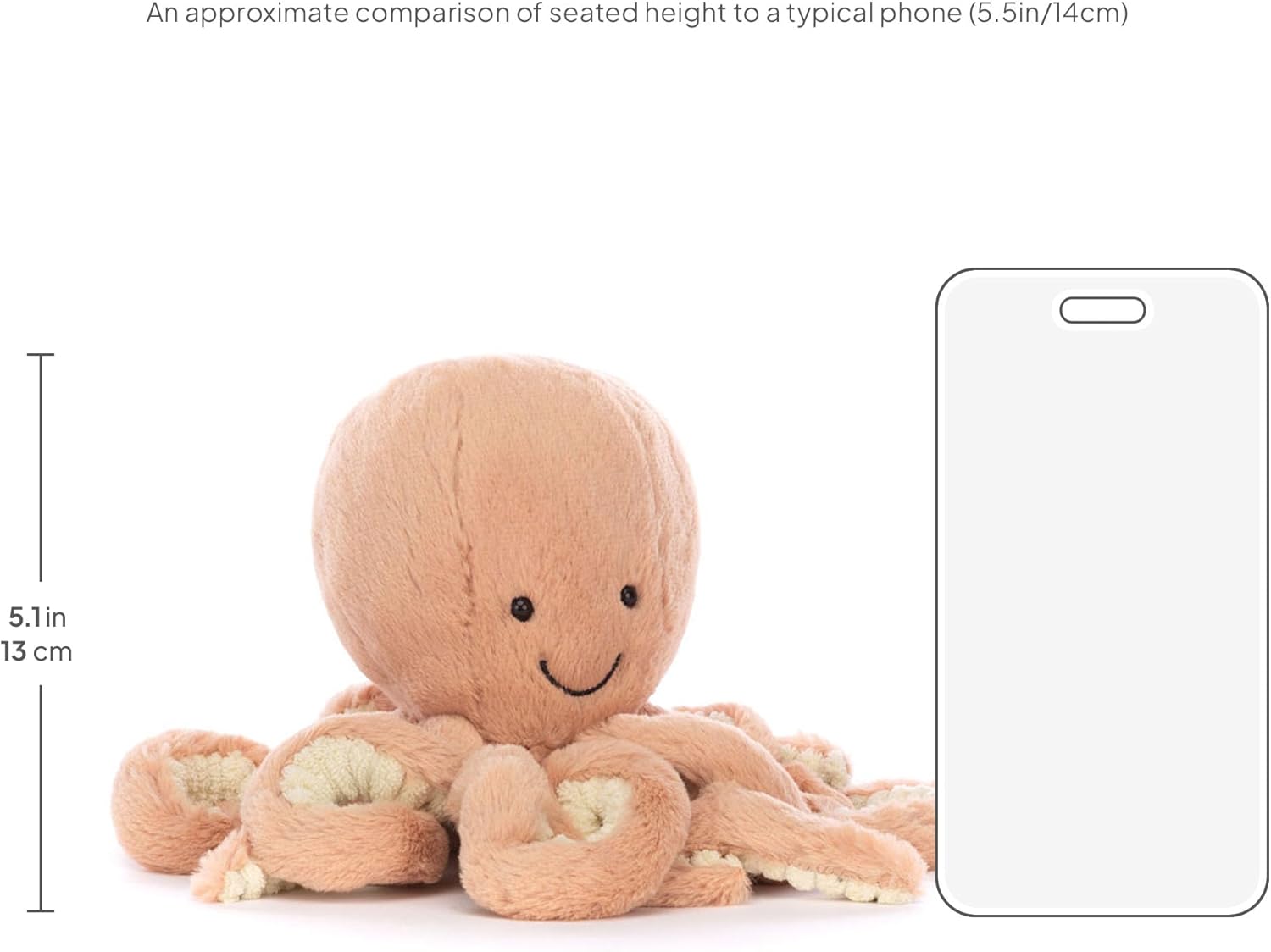 Jellycat Odell Octopus Stuffed Animal, Little 10.5 inches - Ocean and Sea Plush Toy - Classic Children's Gift