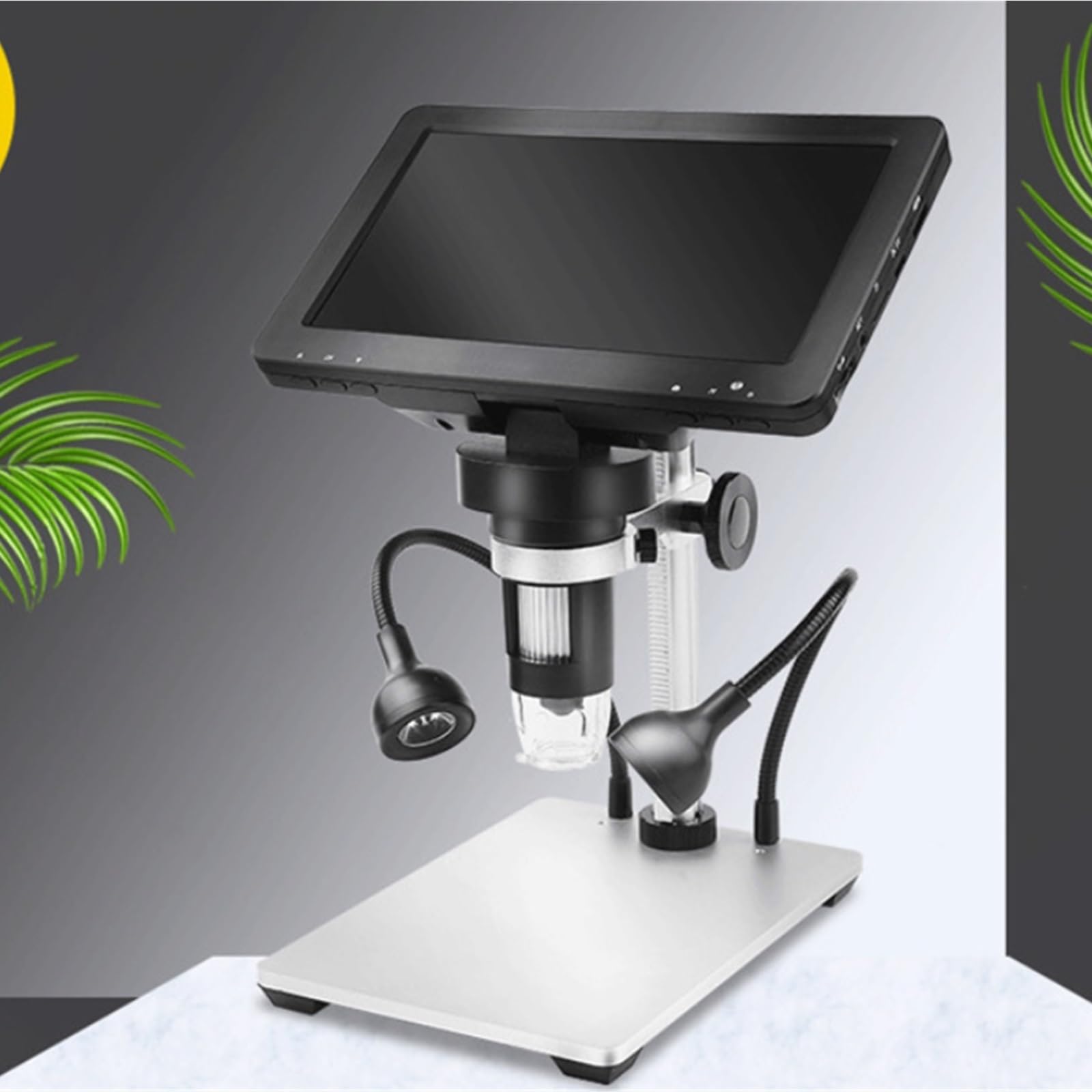 Digitales Mikroskop. Mikroskop 1200X 7 LCD-Display Digital LED Video Metallständer Tragbar