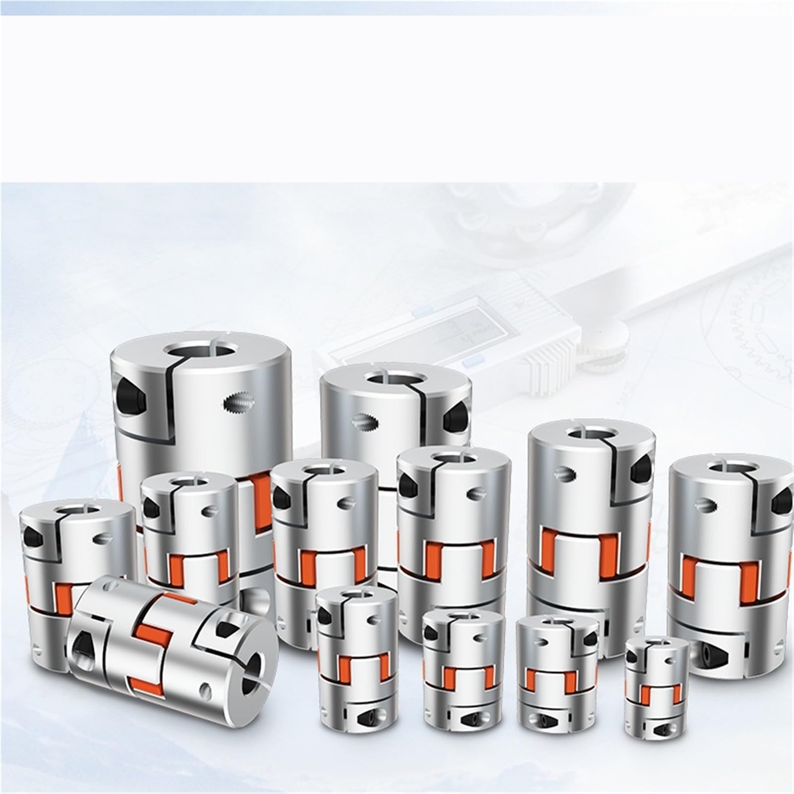 LF deux mâchoires D14L22 coupleur aluminium prune couplage d'arbre Flexible connecteur de moteur pas à pas CNC 3/4/5/6/6.35mm
