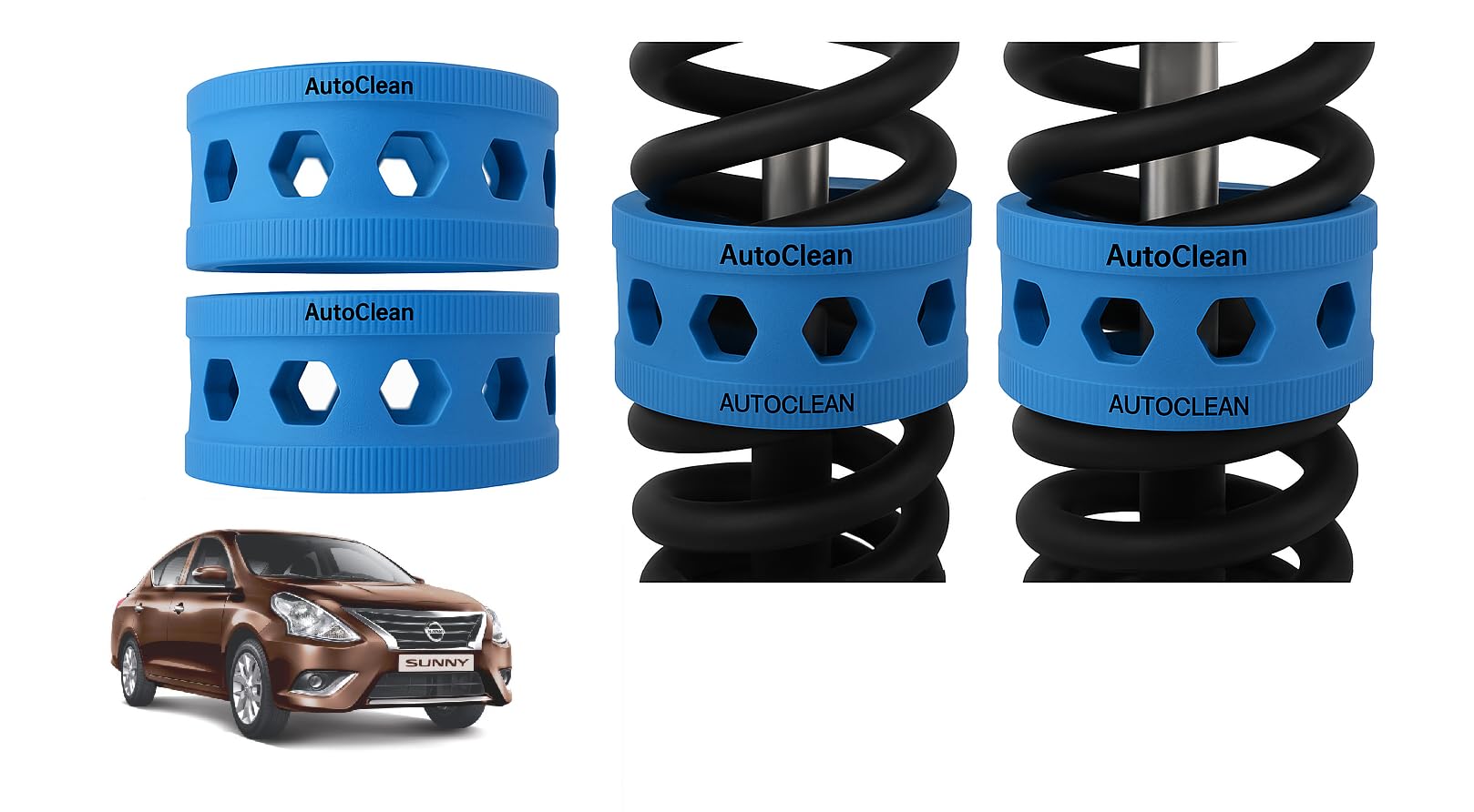 Autoclean Front Coil Spring Rubber Buffer Kit for Sunny | Size C | Increases Car Height, Shock Absorber & Suspension Stabilizer Cushioner-picture-19