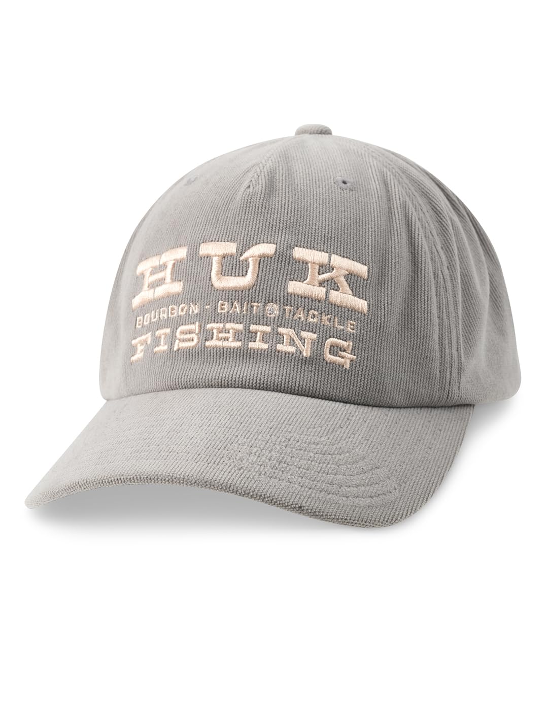 HUK Mens Fine Cord Unstructured Patch Trucker Hat Casual Adjustable Cap for Outdoor and Everyday Wear