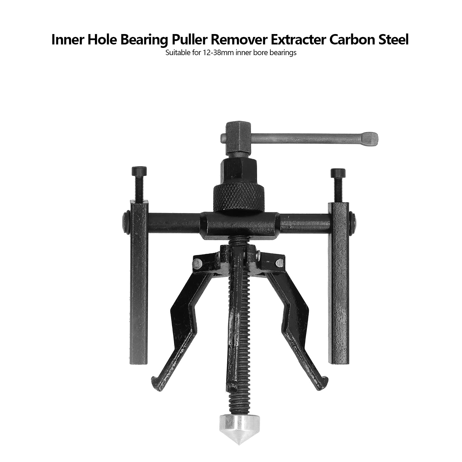 POCREATION 3 Jaw Inner Bearing Puller Set, Carbon Steel 12-38mm Inner Hole Bearing Extractor, Jaw Bearing Puller Auto Bushing Gear Extractor Heavy Duty Bearing Removal Tool