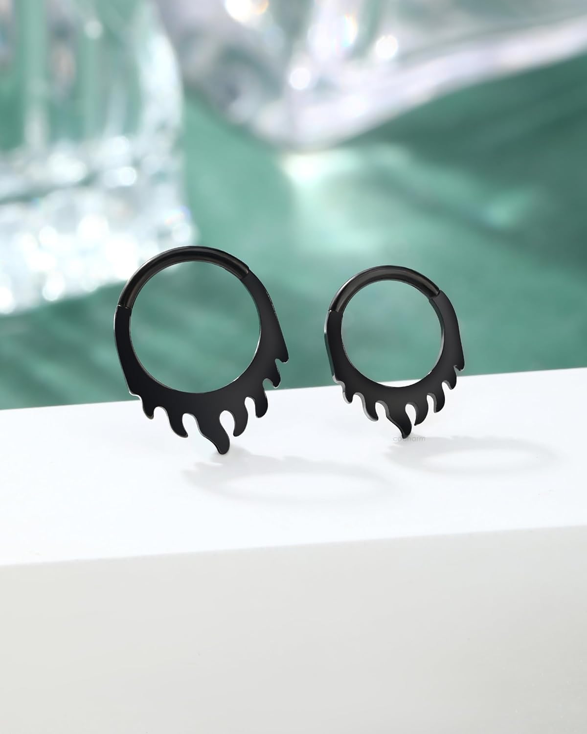 COCHARM G23 Solid Titanium Septum Rings 16G Indian Setpum Jewelry Helix Daith Earrings for Women Men Helix Daith Piercing Jewelry Surgical Steel - Image 5