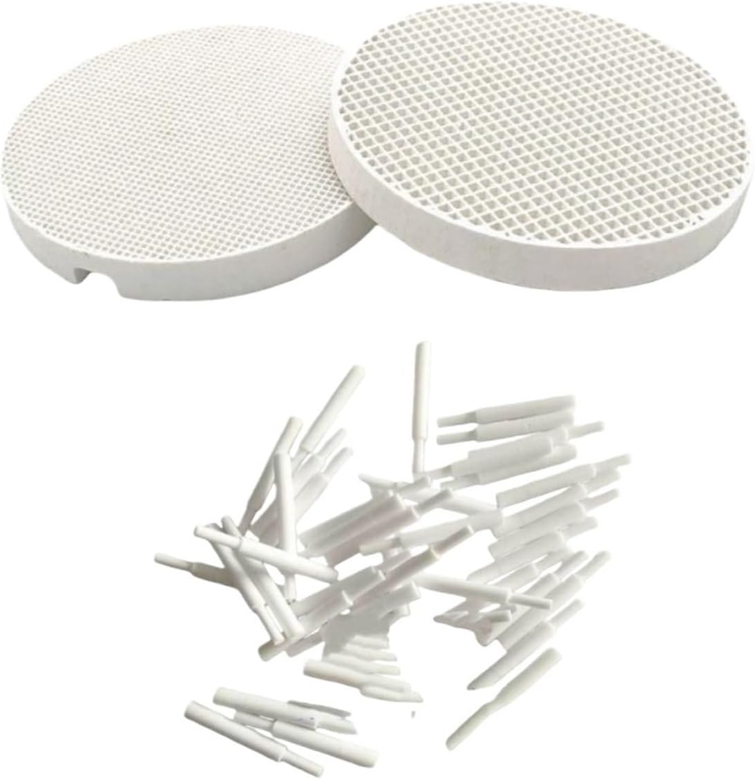 Dental Lab Honeycomb Firing Trays Dental Ceramic Firing Trays Honeycomb & Zirconia Pins Lab Supplies(100pcs Pins)