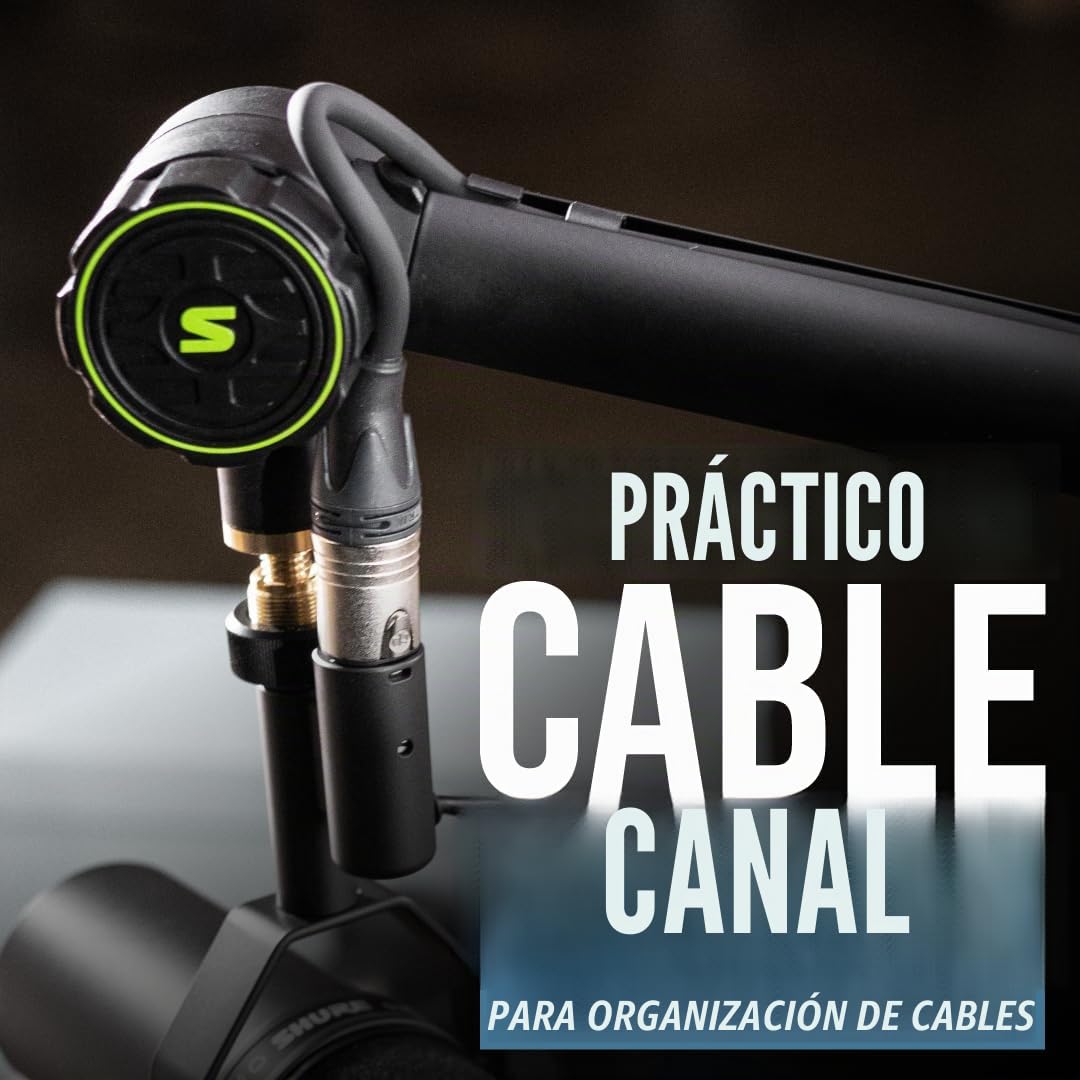 Shure by Gator Broadcast Desk Series; Soporte de micrófono con brazo articulado para montaje en escritorio Shure; (SH-BROADCAST1) | Totalmente ajustable con un brazo silencioso de 360 grados para podcasts y transmisión. Compatible con MV7 y SM7B