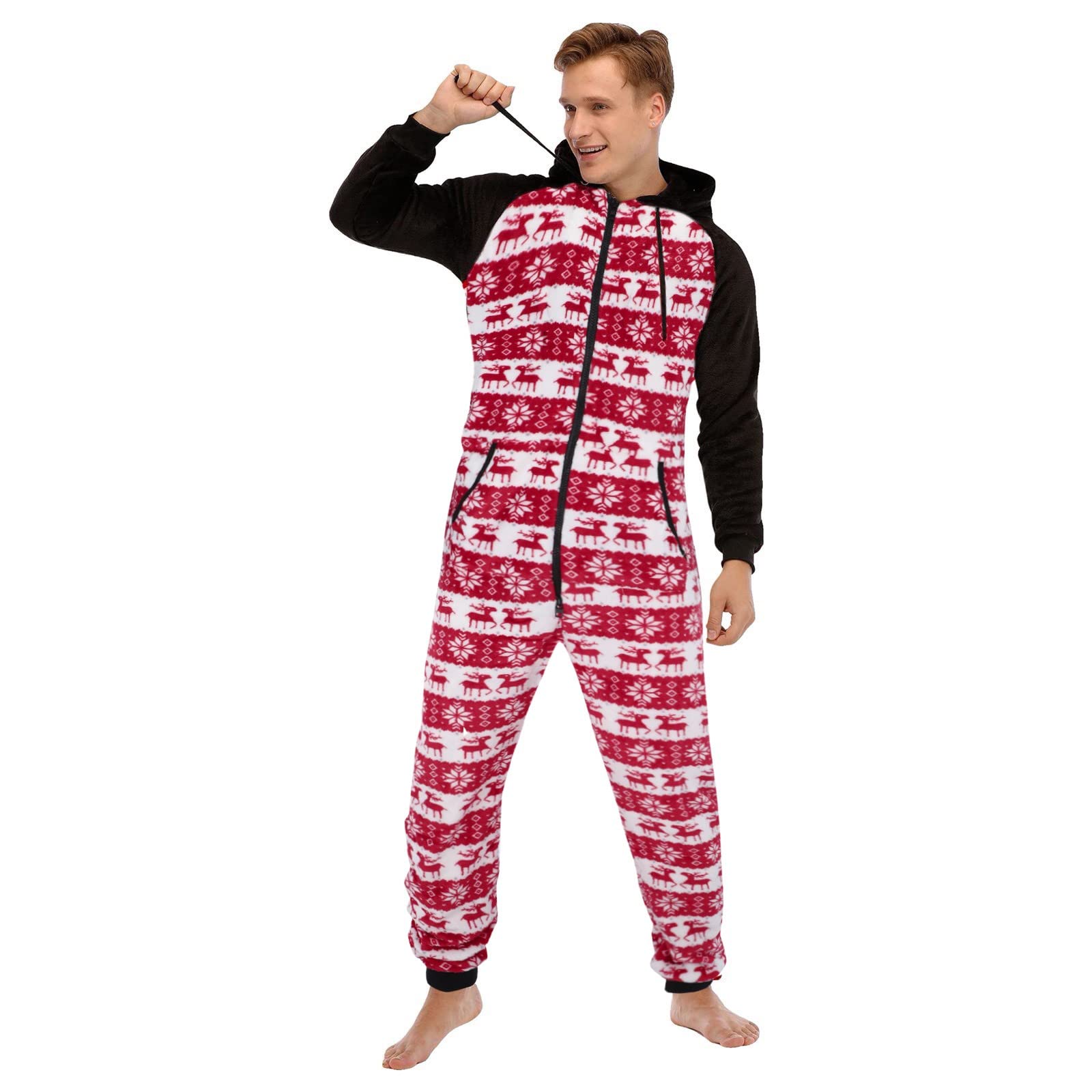 Fleece Onesie Big And Tall Footie Pajamas Men Fleece One Piece