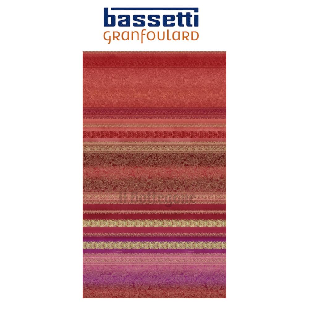 Bassetti MIRA Grand Foulard 100% Cotone – 350x270 Cm, Rosso, Telo Arredo Morbido, Made In Italy, Oeko-Tex