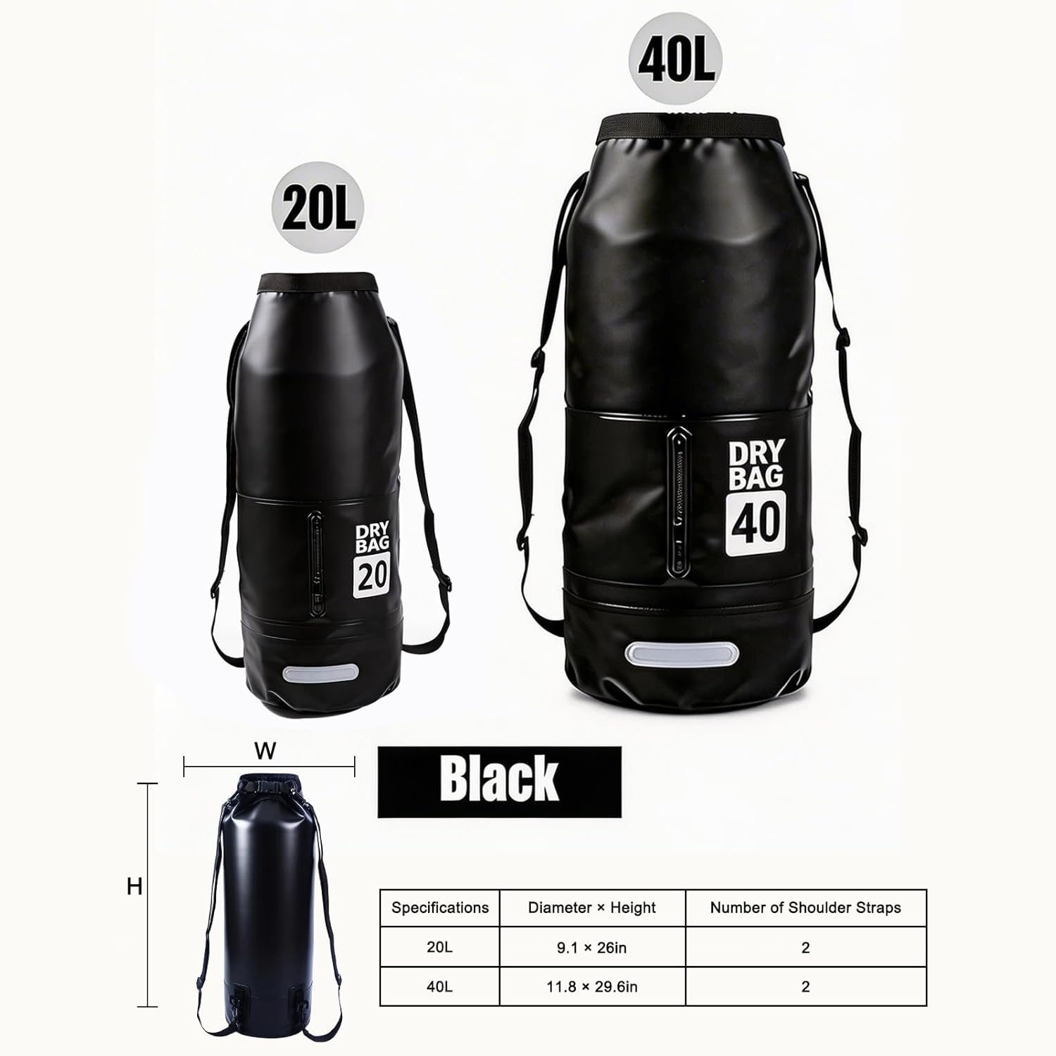 Dry Bag Waterproof for Women Men,40L Roll Top Lightweight Dry Storage Bag Backpack