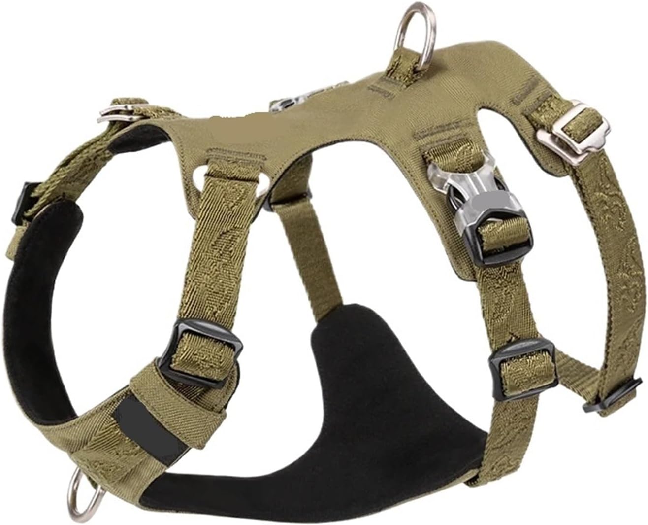 Pet Harness Back-Slip Outdoor Voyager Strap Vest No Pull Cloth for Large Medium Small Dog Easy Traveling(Army Green,XL)