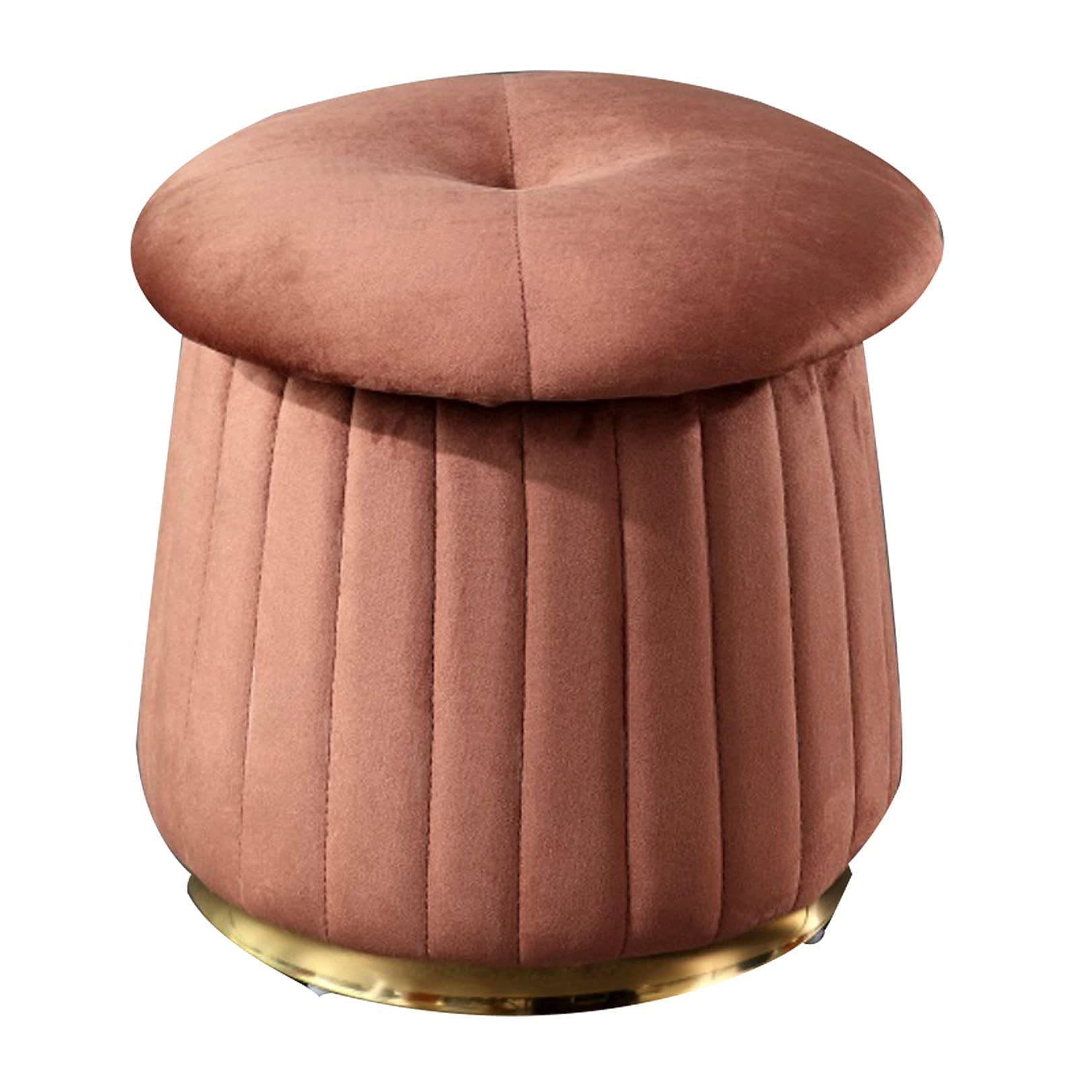 Petit tabouret de chambre CHEWYNP avec base acier inoxydable de luxe