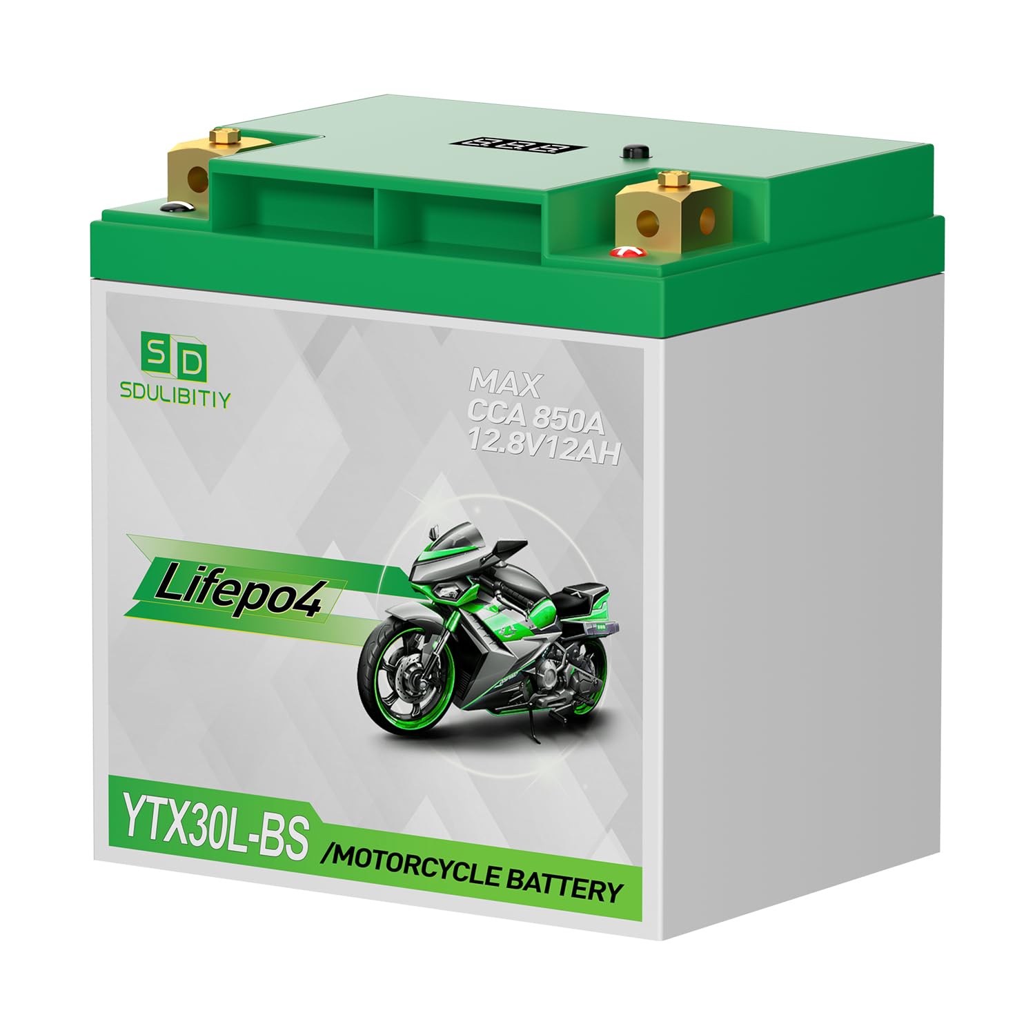 YTX30L-BS Lithium Motorcycle Battery LiFePO4 Engine Start Battery 12.8V 12AH 850 CCA LiFePO4 Engine Start Battery with BMS (Smart Battery Management System) 2500-8000 Life Cycles
