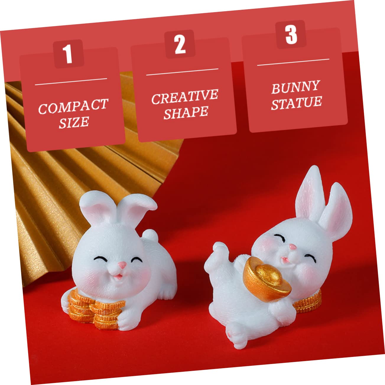 BESPORTBLE 60pièces Décoration Miniature De Figurines De Lapin pour Paysages Et Décors Intérieurs
