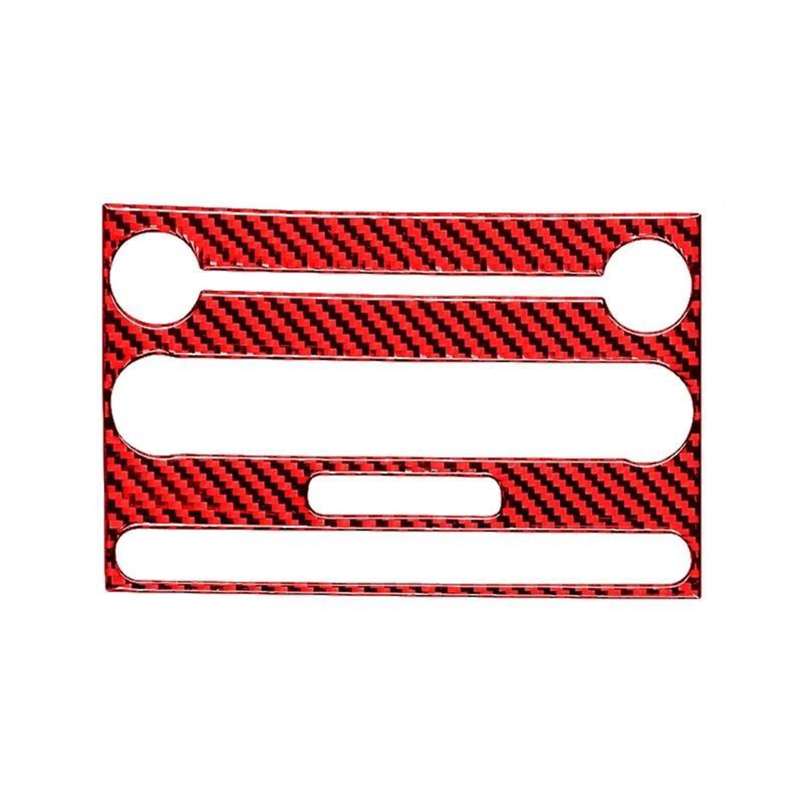 Yeskit Style A(Red) Car Interior Accessory Center Console Cd Panel Sticker Trim Frame Cover For Ford For Mustang Gt 2005-2009 S197(Style A(Red))