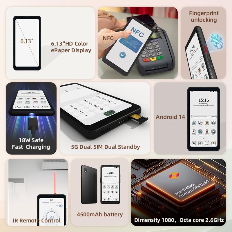 Amazon.com: Bigme HiBreak Pro Color Epaper Phone, 8+256 GB 5G