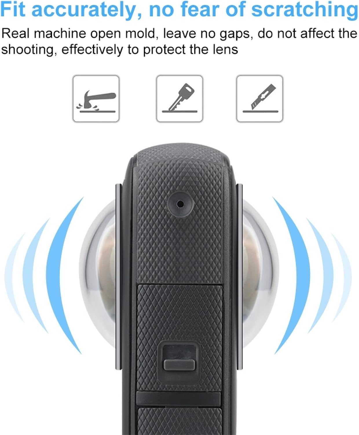 Puluz Compatible for Insta360 One X2 Sticky Lens Guards PC Protective Cover Cap for Insta 360 One X2 Waterproof 360 Action Camera Accessories