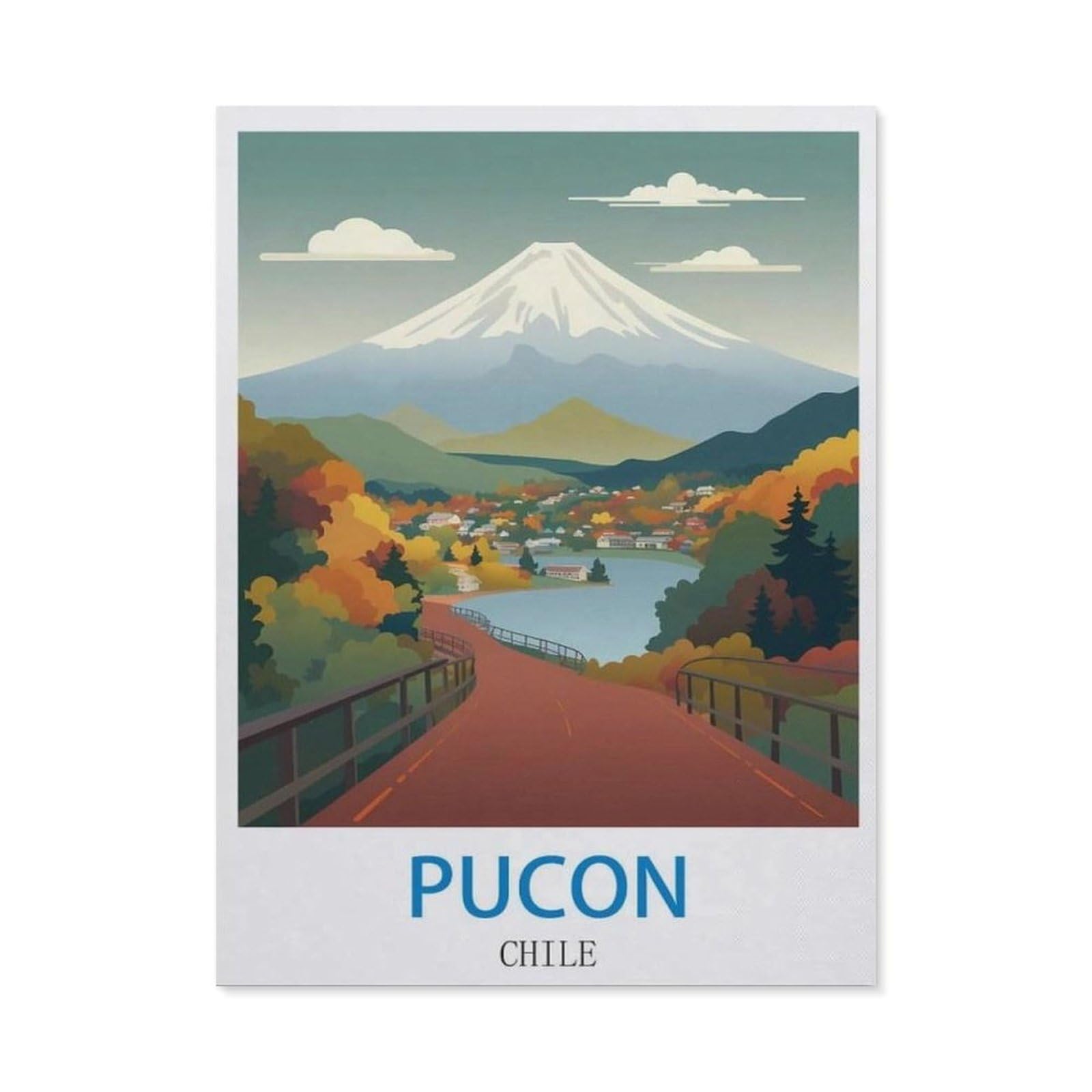 BEAYODKP 5D Diamond Painting Kits，Pucon Chile（30x40cm）