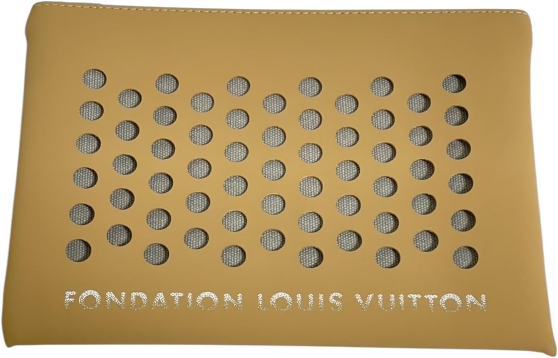 Museum of Art [FONDATION LOUIS VUITTON] Pouch, Small Items, Clutch Bag, Dots, Gray, White, Camel, Silver, Men's, Women's, Camel, Minimal