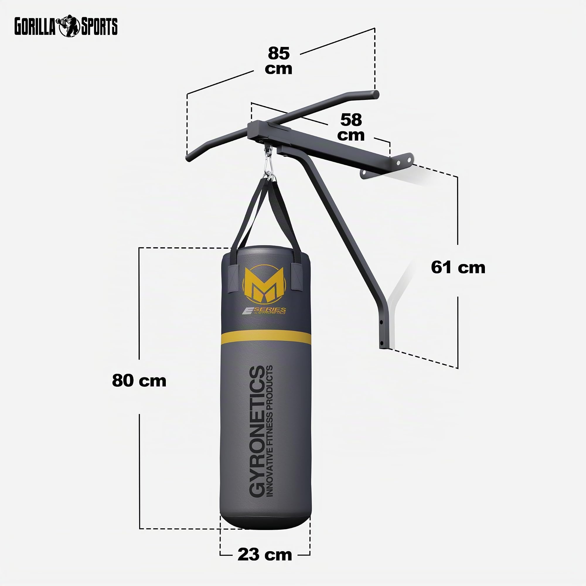 GYRONETICS® Boxing Kit mit Boxstation oder Klimmzugstange und Boxsack