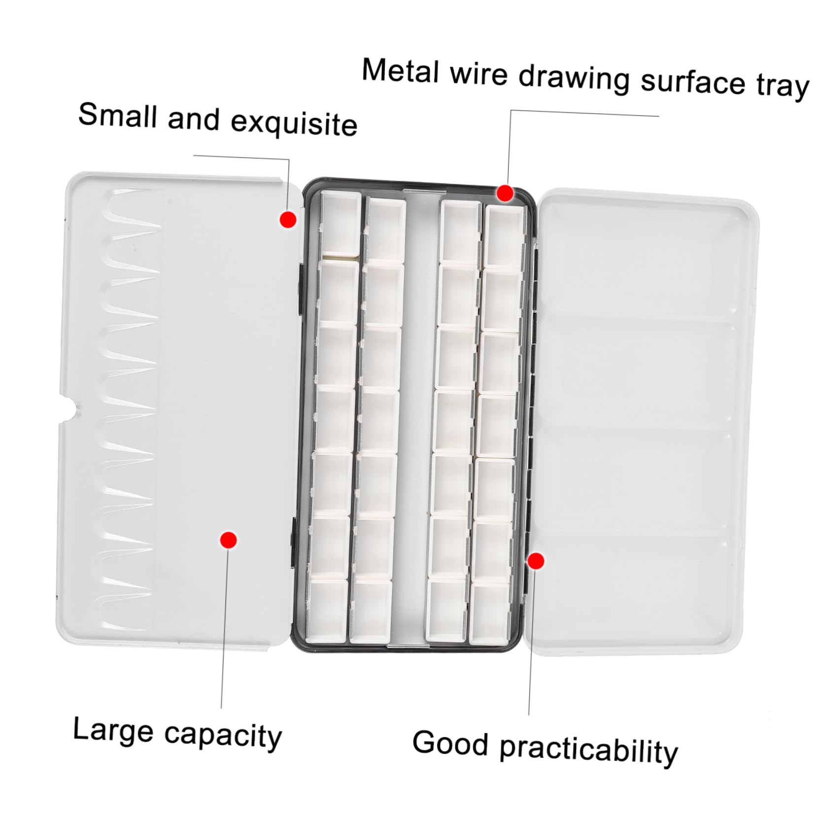 Boîte à Pigments Métal Vide Conteneur De Stockage Remplissable pour Aquarelle Boîte à Peinture Portable Et Compacte